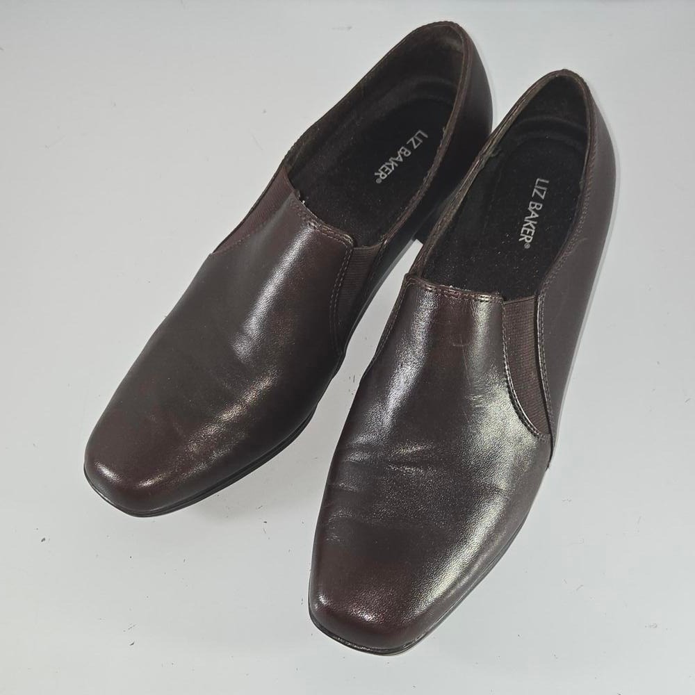 Liz Baker‎ Brown Leather Heel Shoes Size 8.5M